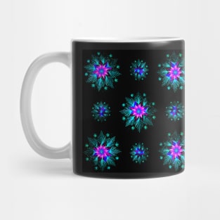 Coloured Stars on Black Mug